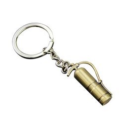 HOT Cool Retro Hot Car Hanging 1PC Clip Keyfob Brown Key Ring Fire Extinguisher Shape Keychain Alloy