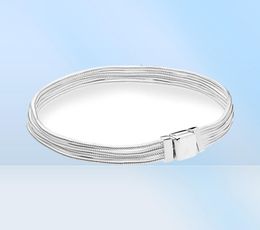 925 sterling silver bracelet fits style reflection logo clip charm eternalcharm Bracelets for women Jewellery with box2825188