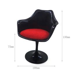 1/6 Scale Doll Round Legged Chair Miniature Rotating Leisure Chair Dollhouse Platic Furniture Scene Model Doll Accessories