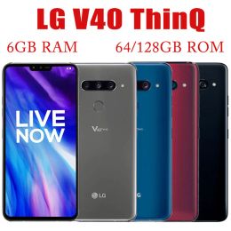 LG V40 ThinQ V405UA/V409N/V405EBW 6.4" Qualcomm 845 Mobile 6GB RAM 64/128GB ROM Smartphone Camera Original Unlocked Cell Phone