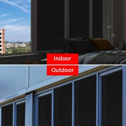 Full Privacy Shading Privacy Window Film 100% Shading Black Frosted Window Colour Suitable for Home Sleep Glass Film