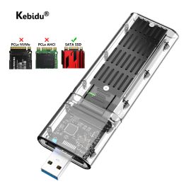 Enclosure Kebidu M2 SSD CASE SATA Chassis M.2 To USB 3.0 SSD Adapter For PCIE NGFF SATA M / B Key SSD Disc Box For 2230/2242/2260/2280MM