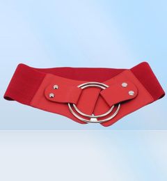 Belts Vintage Wide Waist Elastic For Ladies Stretchy Corset Waistband Metal Big Ring Women039s Belt Fashion Women Cummerbund PU3685846