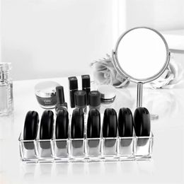 Acrylic Makeup Compact Powder Holder Blush Eyeshadow Lipstick Organiser 8 Slots Makeup Display Storage Casefor acrylic cosmetic holder