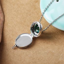 Fashionable Gawu Box Pendant Openable Crystal Sachet Photo Box Necklace Women's Dinner Party Jewellery Gift