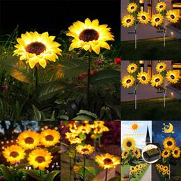 New Solar LED Light Simulation Suower Garden Yard Lawn Night Landscape Lamp Home Decorative Flower Lights