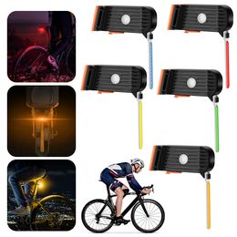 LED Safety Lights Type C Rechargeable Bicycle Tail Light Multi Light Modes Flash Indicator Lamp Creative for All Bicycles