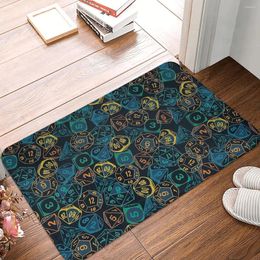 Carpets Bath Mat RPG Dice Teal Cluster Rug Home Doormat Living Room Carpet Decor