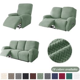 1 2 3 Seater Recliner Sofa Cover Stretch Relax Lazy Boy Armchair Covers Solid Colour Jacquard Couch Slipcovers for Living Room