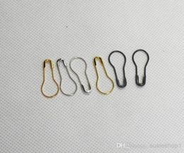 1000 pcs Bulb Gourd Pearshaped Brass safety pins Black Silver Gold Bronze color1719355