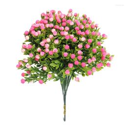 Decorative Flowers 10Pcs/lot Milan Artificial Flower Decoration Wedding Indoor Home Ornaments Fake Shooting Props Crafts Plants