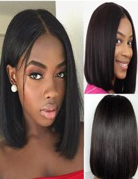 Human Hair Wigs Natural Color short bob wig style Brazilian Hair1662868