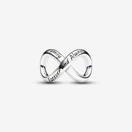 New Arrival 100% 925 Sterling Silver Forever & Always Infinity Charm Fit Original European Charm Bracelet Fashion Jewelry Accessories