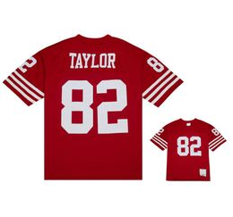 Stitched football Jerseys 82 John Taylor 1990 mesh Legacy Retired retro Classics Jersey Men women youth S-6XL