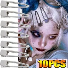 Silver Color Hair Clips Duckbill Clamp Y2K Metal Barrettes DIY Hairpins Hair Accessories for Women Girls Hair Tools