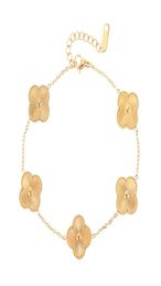 Charm Bracelets Luxury Clover Pendant Stainless Steel Necklace Bracelet Elegant Women Gift Jewelry270h8932965