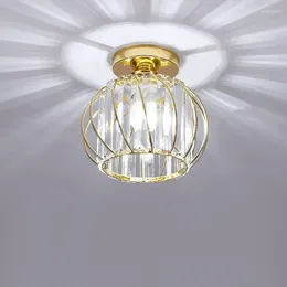 Ceiling Lights Modern Crystal LED Light Bedroom Indoor Cosy Decor E27 Lamp For Home Balcony Corridor Aisle Gold Pumpkin