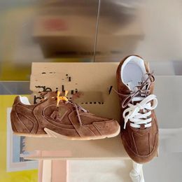 Couples Casual Shoes Show German Shoes 2024 Spring New Double LACES Flat Leather Sports Casual Fashion Shoes Sneakers