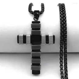 Pendant Necklaces Trendy Cross Stainless Steel Necklace Hip Hop Men Women Jewellery Boys Girls Anniversary Party N2344S02