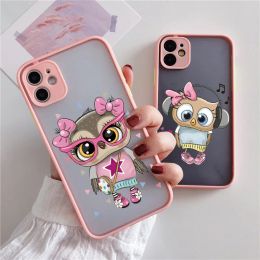 Cute Owl Phone Case For iPhone 15 14 11 Pro Max 12 13 Pro Max Mini X XS XR Back Cover For iPhone 14 7 8 Plus SE Shockproof Funda