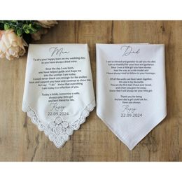 Custom Handkerchief,Father of the Bride,Wedding Handkerchief,Wedding gift For Dad,Of all the walks gift,Personalised Wedding Set