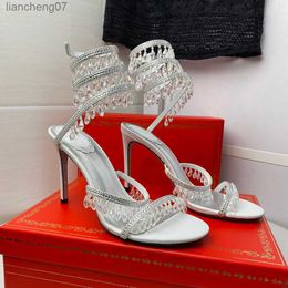 Sandals Designer Sandals Crystal High-heeled Sandals Rhinestone stiletto sandals Wedding Evening shoes womens high heels 36-44 2404126BAB