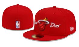 Fitted Hat Snapbacks Size Hat Basketball Hat All Team Logo Men's and Women's Outdoor Sports Embroidered Cotton Flat Shoes Closed Elastic Sun Hat Mixed Order Sizes 7-8 n2