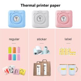 203dpi Mini Portable Thermal Bluetooth Printer WirelessPhoto Pictures Printer For Mobile Android iOS Phone 58mm Pocket Machine 1