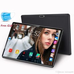 2020 New 10 inch 3G Tablet PC Quad Core 15GB RAM 32GB ROM 1280x800 IPS 25D Tempered Glass 101 Tablets Android 70 Mask Gift7309277
