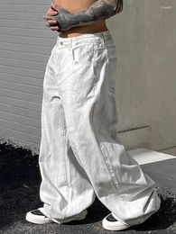 Men's Pants High Street Loose Casual Trend 2024 White All-Matching Draping Straight Long Fashion