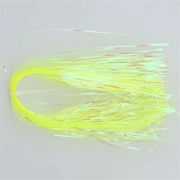 1mm Width Corrugated Gliss Strands Saltwater Fishing Jig Hook Streamer Flies Tying Flash Tinsel Simulates Fish Scale
