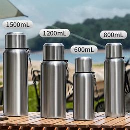 6001500ml 316 Stainless Steel Thermos Bottle LED Temperature Display Thermal Mug Vacuum Flask Water For Outdoor Camping 240407