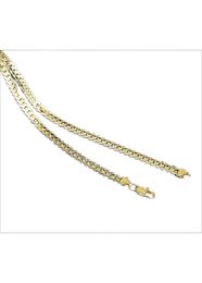 Chains 1824 Inch 18k Gold 6mm Full Side Chain Classic Ladies Necklace Men039s Fashion Wedding Party Jewelry3874178