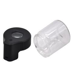 Smoking Plastic Glass LightUp LED Air Tight Proof Storage Magnifying Stash Jar Viewing Container Vacuum Seal Plastic Pill Box C9930772