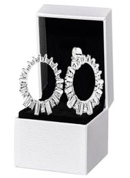 CZ diamond Sparkling Beauty Glacier Stud Earring 925 Sterling Silver Original box for Women Girls Wedding gift Earrings8209939