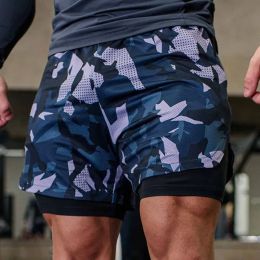 Pants Men's Running Shorts Doubledeck Fitness Sport Jogging Short Pants Sportwear Bodybuilding Workout Shorts Training Gym Shorts Men