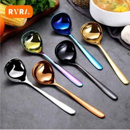 Spoons Stainless Steel Spoon Multi-purpose Sauce Long Handle Soup For Thicken Rice Home Kitchen Tableware Utensil