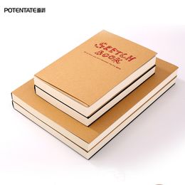 POTENTATE A4/A5 Sketch Book Notepad for Travel Diary Notebook 120Sheet Vintage Sketch Book Drawing School Supplies Notebook