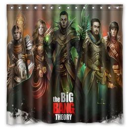 Shower Curtains Bathroom Products Polyester Fabric The Big Bang Theory Printed Waterproof Washable Curtain 72" 12pcs Hooks