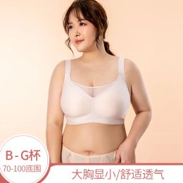 Bras Nonslip Wide Strap Bra Push Up Bralette Wireless Bras No Trace Underwear for Large Breasts Women