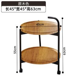 Hotel Restaurant Delivery Cart 2-layer Solid Wood Cake Wine Tea Trolleys Coffee Shop Mobile Trolley Kitchen Islands Furniture