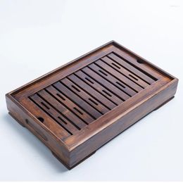 Tea Trays Rectangular Natural Bamboo Tray Household Water Storage Board Table Chinese Cup Gongfu Tools Japanese Style