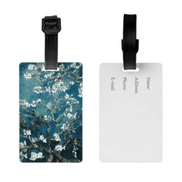 Van Gogh Almond Blossoms Luggage Tag Flowers Painting Suitcase Baggage Privacy Cover ID Label