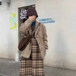 Retro Elegant Style Soft Smooth Chamois Suede Leather Women Shoulder Bag Green High Quality Commuter Office Hobo Handbag