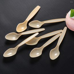 Disposable Flatware 60pcs Utensils Food Grade PP Heavy Duty Plastic Forks Spoons(Yellow)