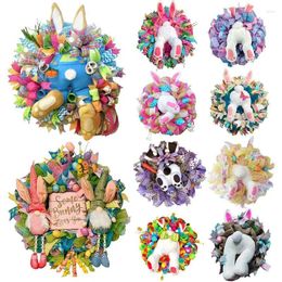 Decorative Flowers Easter Thief Garland Wreath Cute Door Decoration Front Pendant Craft Supplies