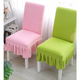 Elastic Solid Colour Chair Cover for Kitchen Restaurant Wedding Banquet Hotel with Elastic Chair Cover