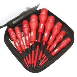 6/7/8/9pcs Magnetic Screwdriver Set 1000V High Voltage Resistant Slotted Phillips Screwdriver Electrician Tool Hand Repair Tools
