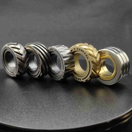 Decompression Toy Fidget Slider papa Brand Decompression EDC Fidget Toys Spinner Stress Relief For Adults Magnetic Metal Ring 240413