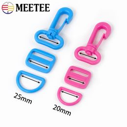 5/10Sets Backpack Buckle for Strap Plastic Bag Lobster Clasp D Ring Tri-Glide Slider Adjuster Hooks Webbing DIY Accessories